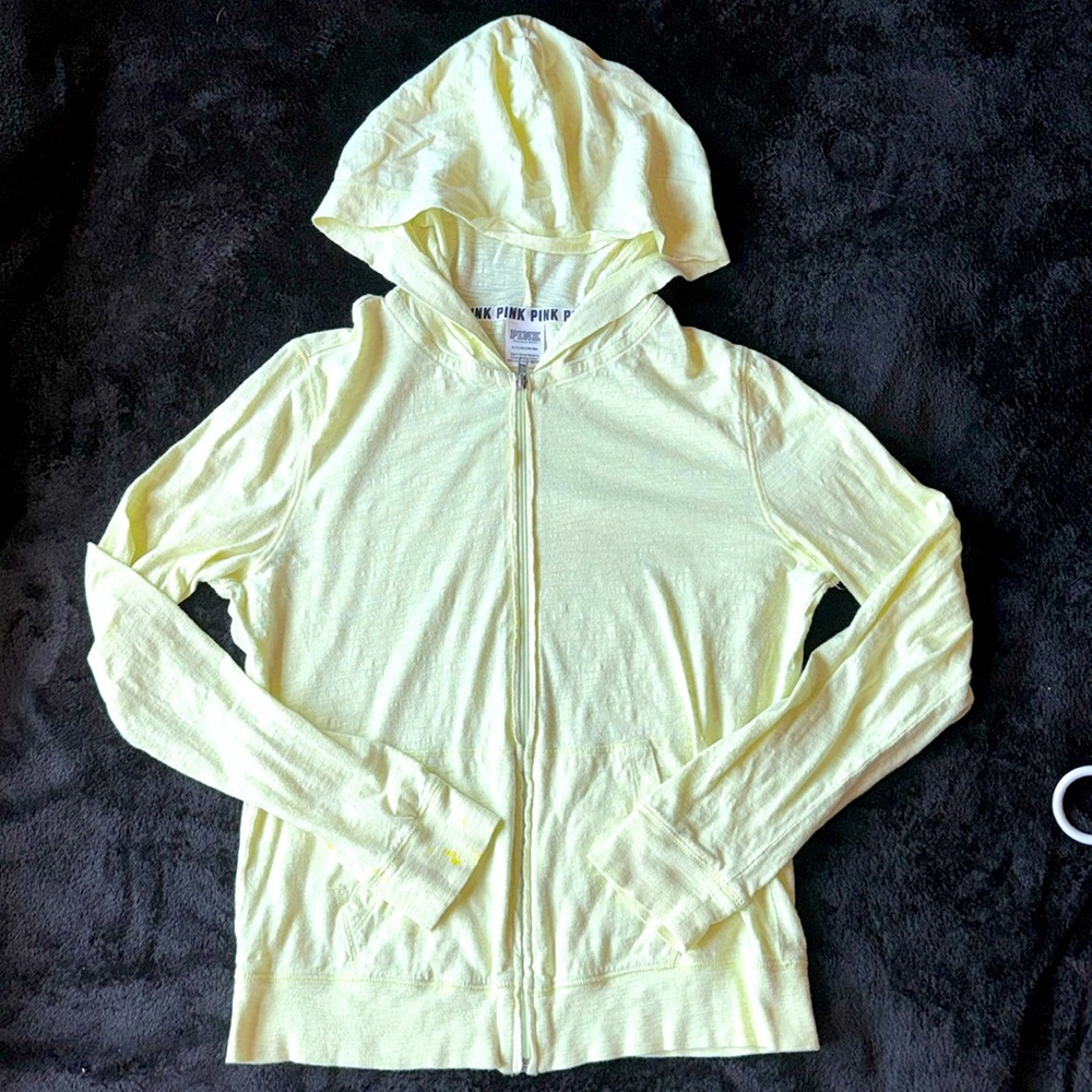Pink Victoria Secret zip up sweatshirt